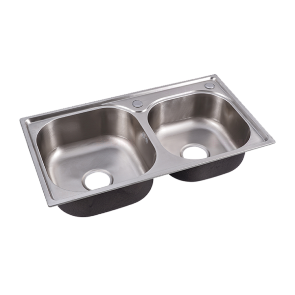 Double Bowl Stainless Steel Sink Machine Pressed Kitchen Sink