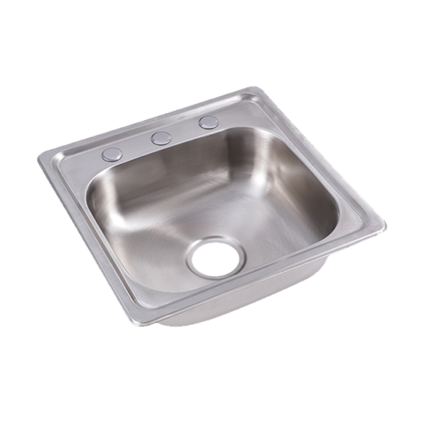 Single Bowl Stainless Steel Drop-In Kitchen Sink