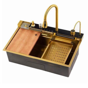 Golden Handmade Stainless Steel Sink-Luxury