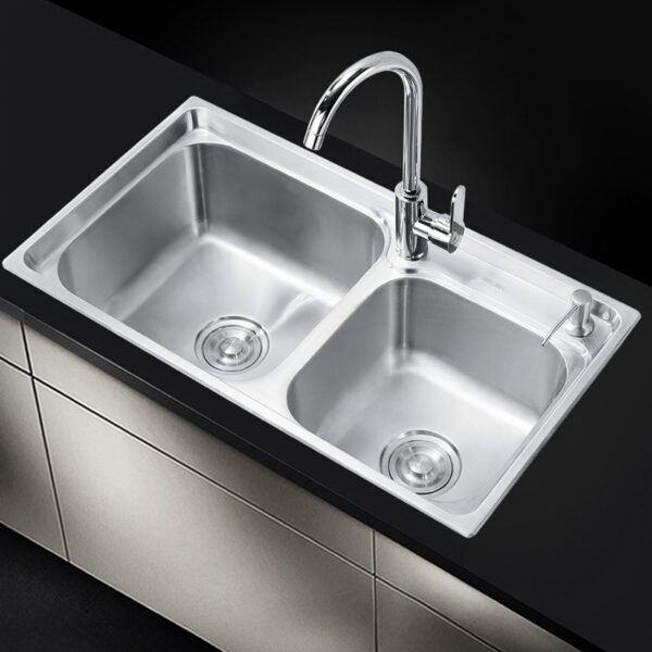 Stainless steel sink Double sink kitchen wash basin bowl - Image 2