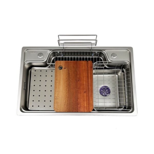 Big single sink stainless steel kitchen sink - Image 3