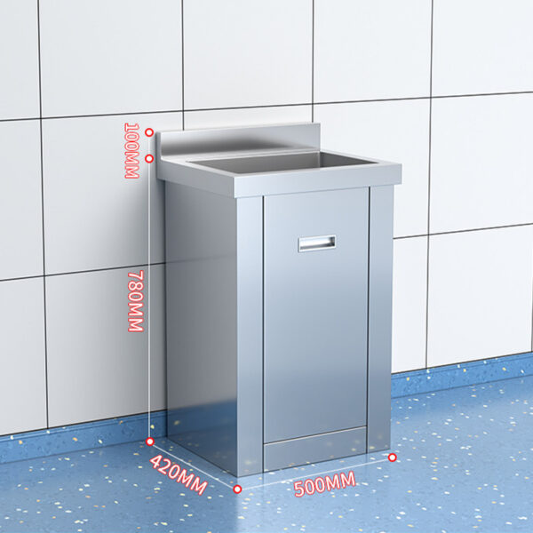 Stainless steel sink dust-free workshop single and double sink - Image 2