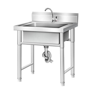Commercial 304 stainless steel sink single double three sink school sink kitchen canteen