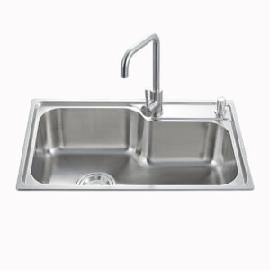 Kitchen sink Large single-sink stainless steel household dishpan