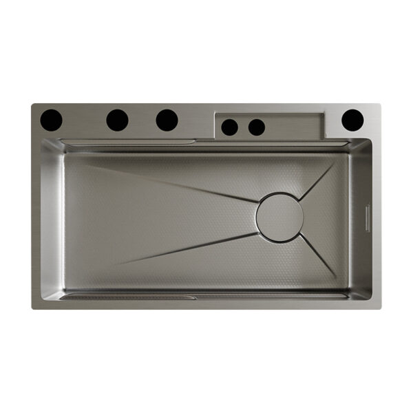 Kitchen thickened stainless steel sink 304 large single sink honeycomb nano sink