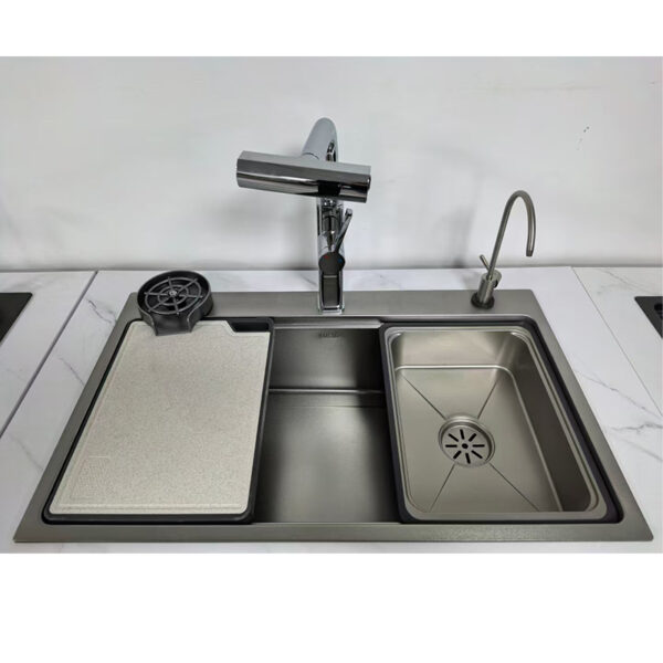 304 stainless steel large single sink dish - Image 4