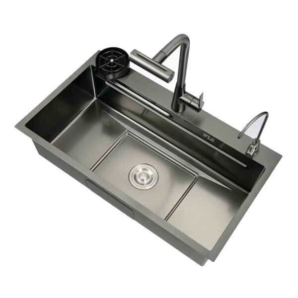 Nano Gun Gray kitchen sink large single slot 304 - Image 2