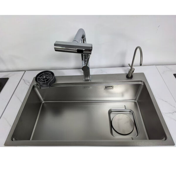 304 stainless steel large single sink dish - Image 3