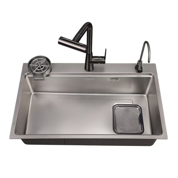 304 stainless steel large single sink dish - Image 2