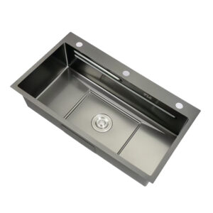Nano Gun Gray kitchen sink large single slot 304
